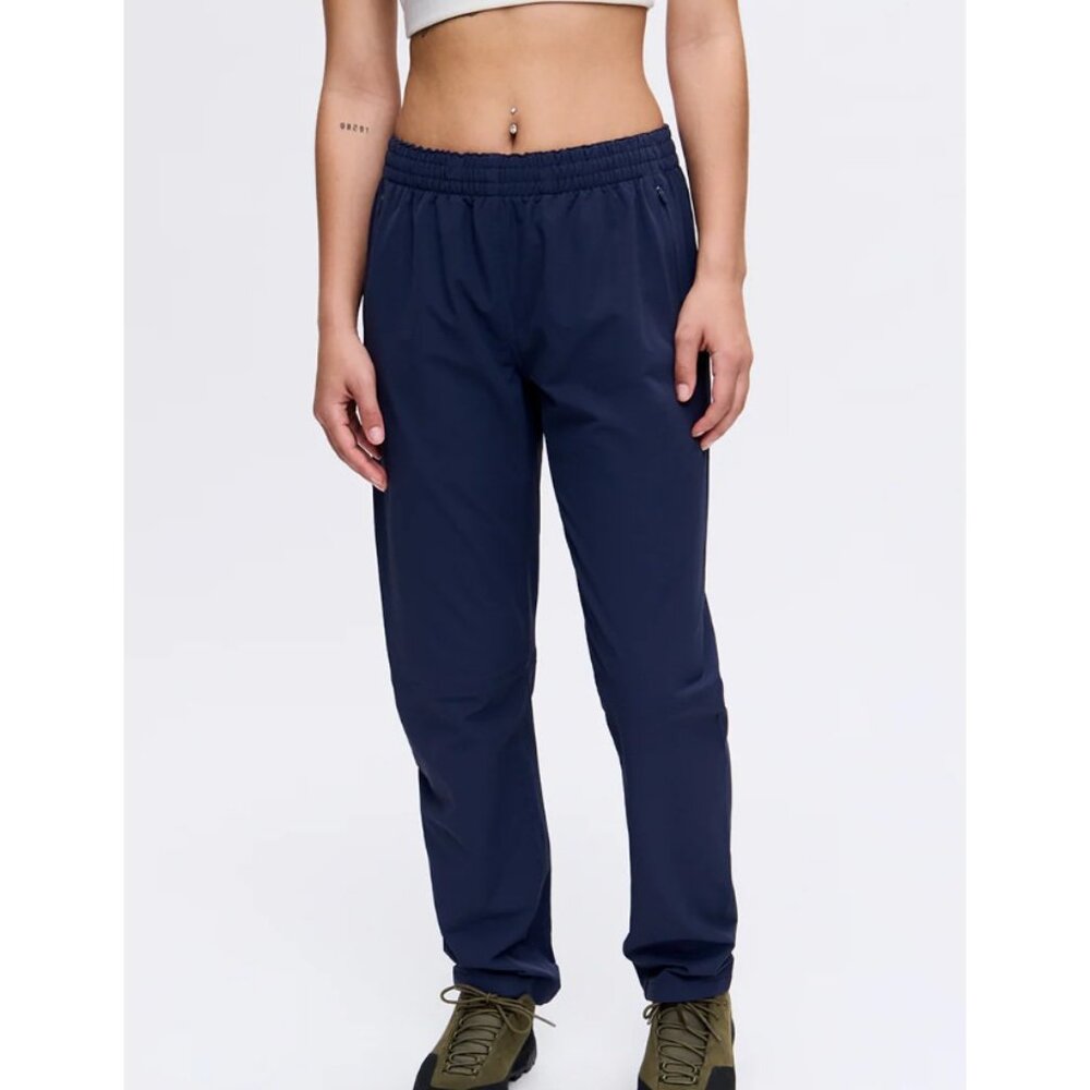 Outdoor Voices RecTrek Pants Navy Blue Elastic Waist Zip Pockets Size XL